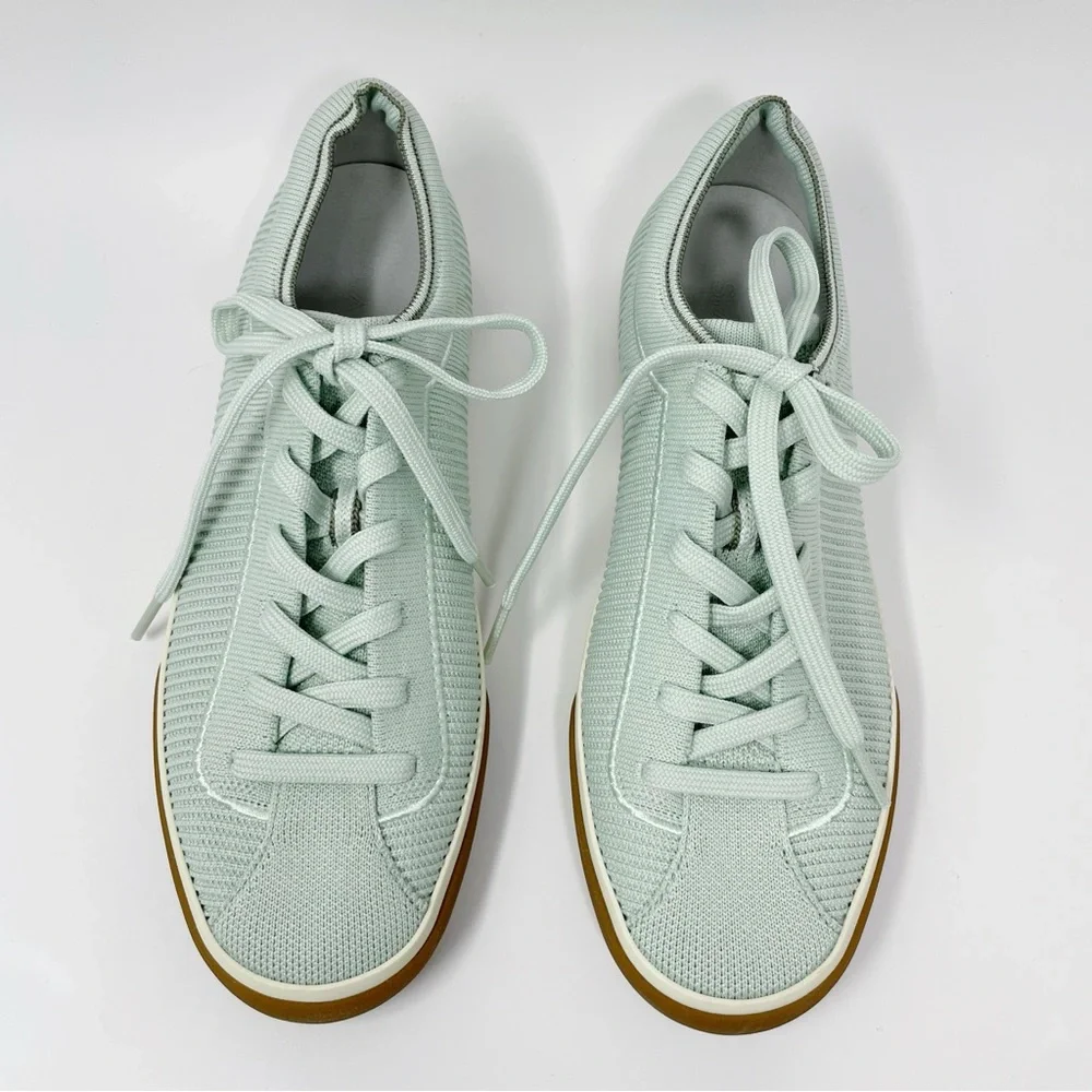 NWB ROTHY'S THE LACE UP SNEAKER SHOES IN SPEARMINT GREEN - Picture 2 of 6